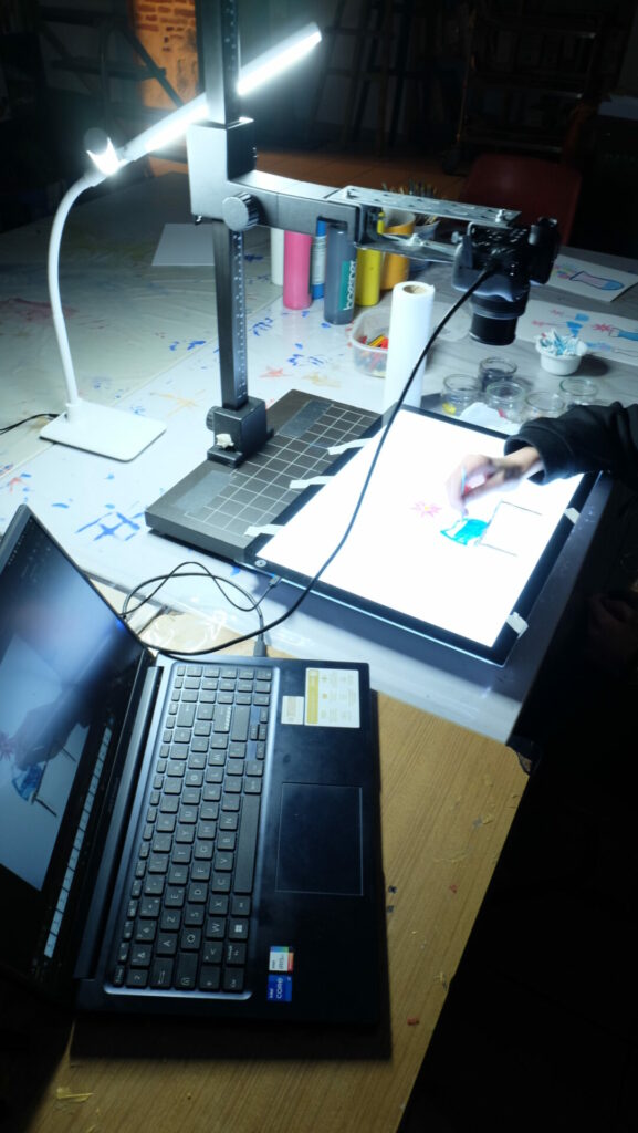 photo prise lors d'un atelier d'image animée