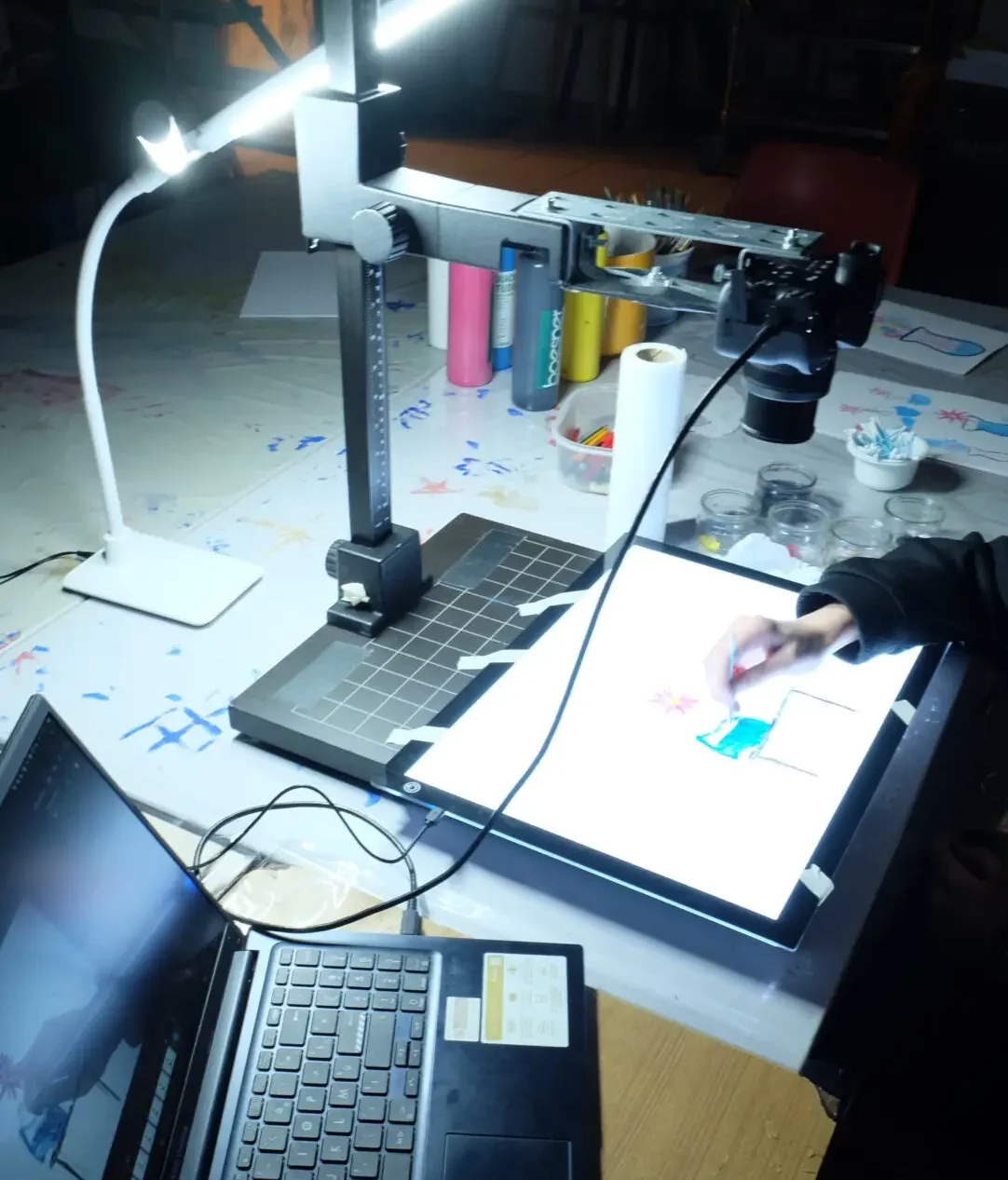 photo prise lors d'un atelier d'image animée